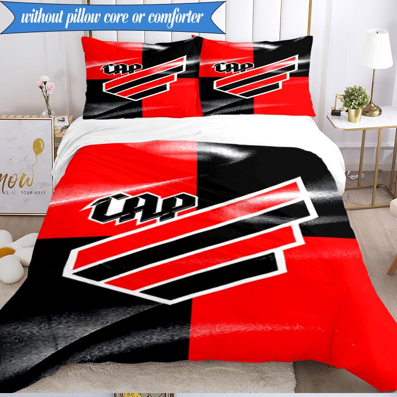 3PCS Athletico Paranaense Printed Soft Bedding Set,Including 1pc Duvet Cover And 2pcs Pillowcases Perfect for Bedroom, Dormitory, Fan gift
