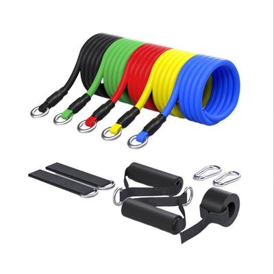 11-Piece TPE Resistance Band Set for Home Fitness and Muscle Training