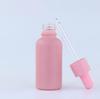 Sandblasted Pink Light-Blocking Glass Bottles: 20ml, 30ml, 50ml – Ideal for Cosmetics, Essential Oils, and Aromatherapy.
