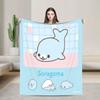 Soft Blanket Airplane Travel Cute M-Mamegoma Seal Anime Throw Blanket  Flannel Bedspread For Couch Bed Fashion Sofa Bed Cover