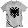 Flag Of Albania Eagle Tshirts Men Cotton Albanian Pride Tee Tops Round Neck Kawaii T Shirt Streetwear Men Casual Tshirt