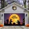 Halloween Witch Gothic castle Full moon polyester garage decoration outdoor decorative banner Halloween