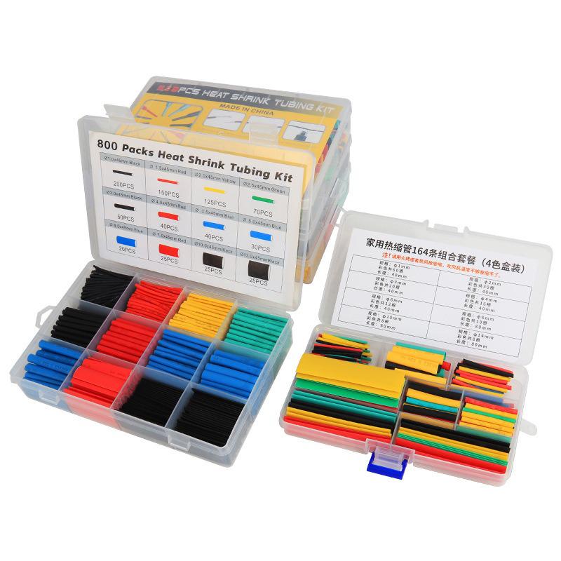 164PCS Multicolor Heat Shrink Tubing Kit for Wire Insulation and Splicing