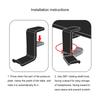 Space Saving Headphone Stand with NonSlip Pad Rotating Arm for Desks, 360°Rotating Hook for Tidy Desk Setups Hanger