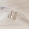 Simple Pearl Earrings S925 Silver Needle Light Luxury Niche Design Jewelry For Women