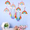Cotton Rope Weaving Rainbow Hangings Nordic Style Tassel Tapestry Creative Bedroom Pendant  Nursery
