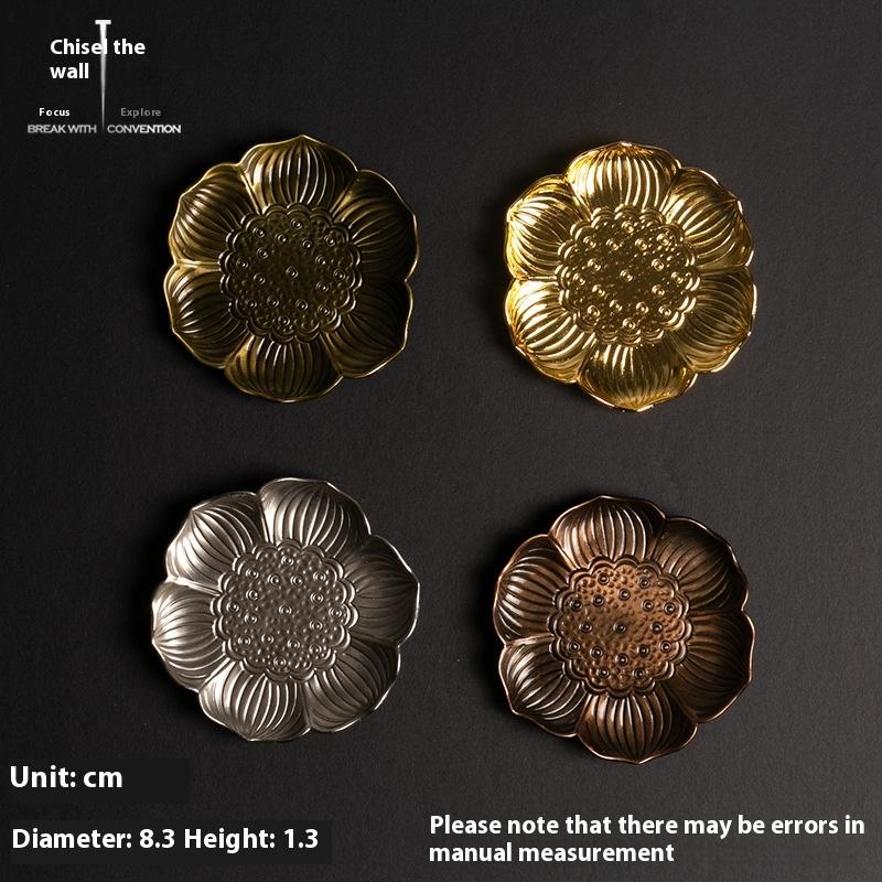 Sous-verre en alliage de zinc, Sous-verre, Accessoires de cérémonie du thé, Coussin de siège pour encens, Petite base porte-encens, S'accorde avec plusieurs styles