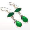 Green Onyx 925 Silver Plated Earrings 1.9" Affordable Gifts Most Beautiful V2D92