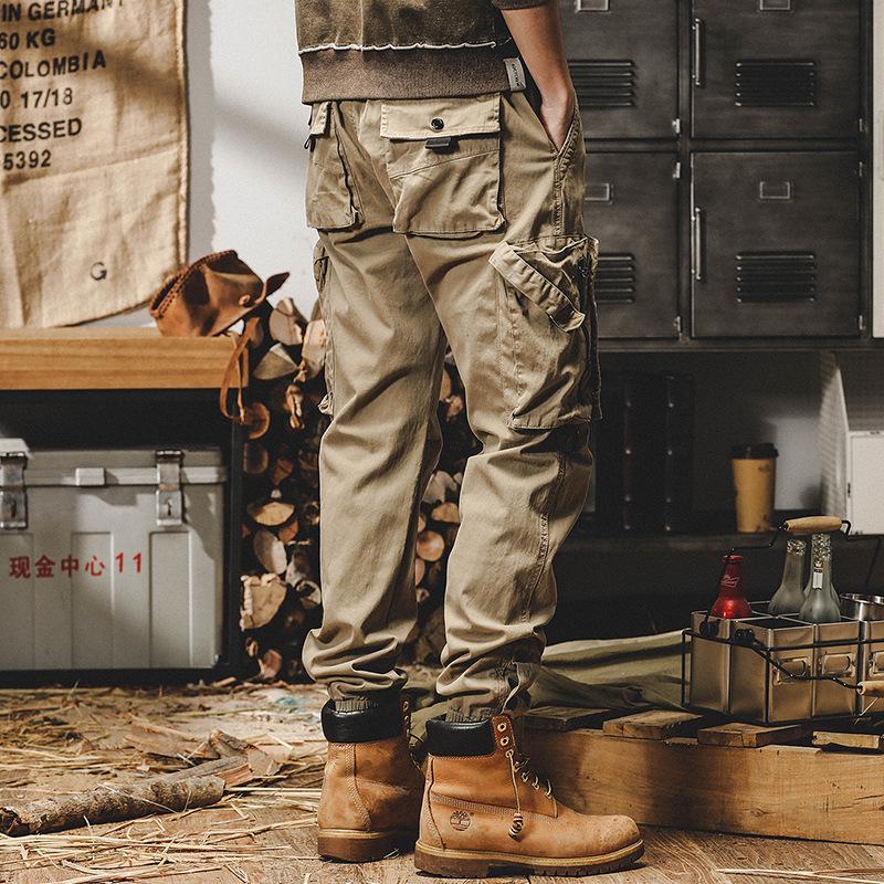 Men Cargo Pants Jogging Casual Pants Cotton Full Length Tactical Military Pants Trousers