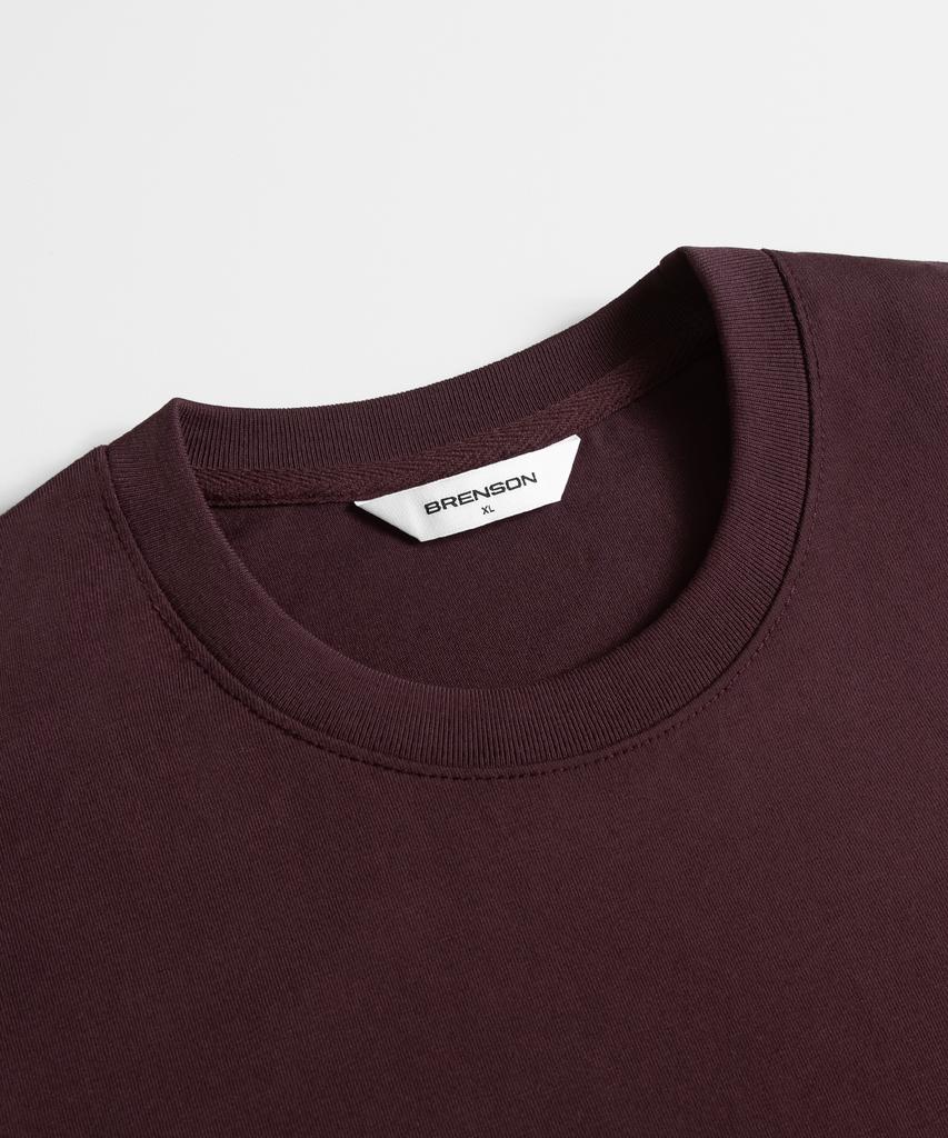 BRENSON Comfort Color Block Roll-Up Crop Short Sleeve Tee ( 4 Colors )