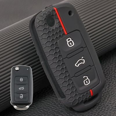 Skirtas Volkswagen Golf Mk6 Cab Estate Plus Sharan Kombi Skoda Seat 3 mygtukais sulankstomas nuotolinio valdymo pultas Smart Flip Car Key Fob Dėklo dangtelis