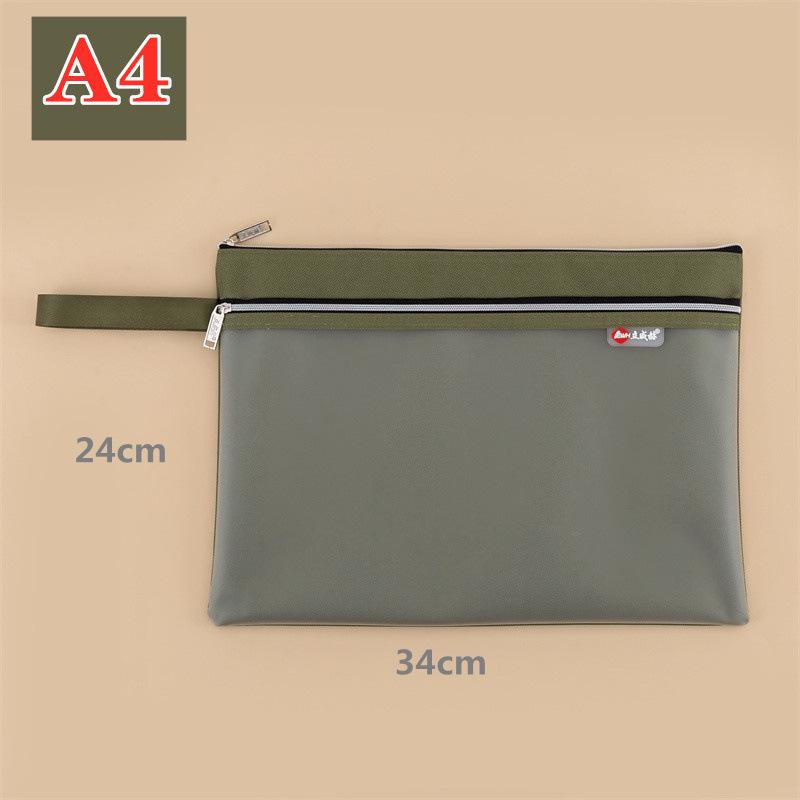 Waterproof Double-Layer Document Bag with Zipper for Certificates and Examination Materials