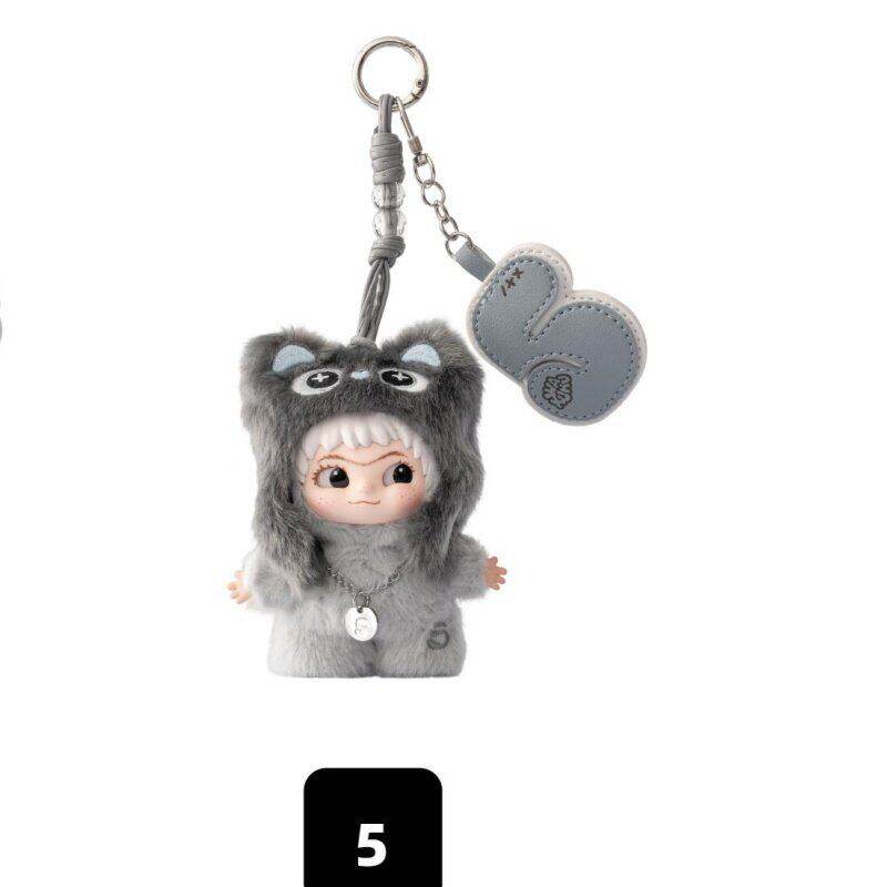 Genuine In Stock Wakuku 3.0 On A Roll Series Dolls Cute Fluffy Collectable Figure Bag Charm Keychain Toys Holiday Gift