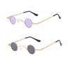 Small Round Glasses For Women Men Ultra Mini Metal Frame Anti-Reflective Hip Hop Punk Sun Glasses Men'S Glasses Fashion Sunglass