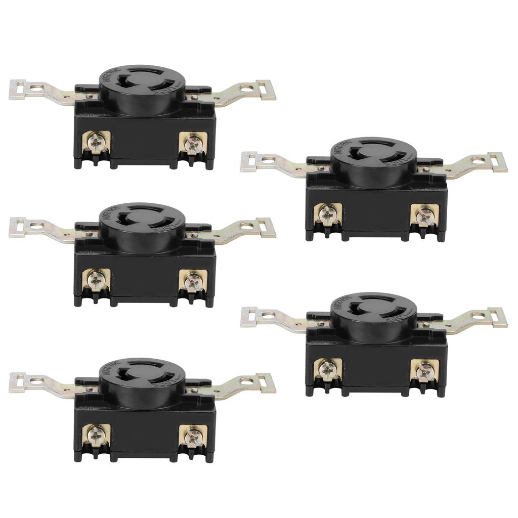 5Pcs American 3‑Holes Socket Gasoline Generator Accessory for 168f 188f 2 3 5 6.5KW 250V