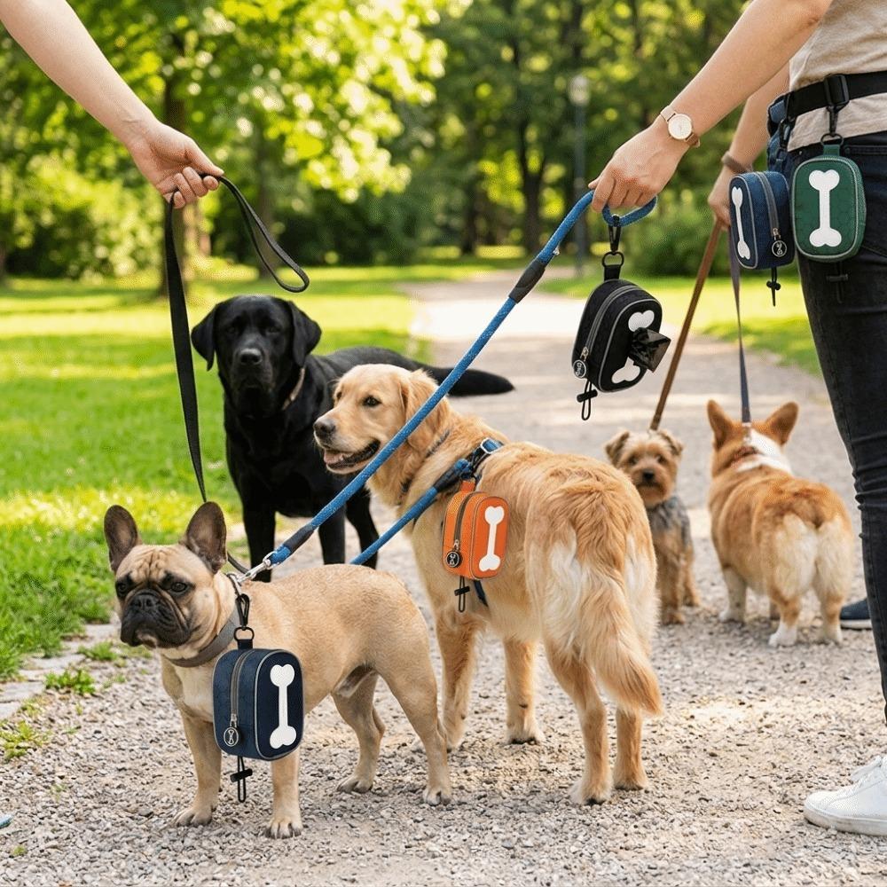Compact Size Dog Poop Bag Dispenser Durable Nylon Pet Garbage Bag Carrier Pet Waste Collection