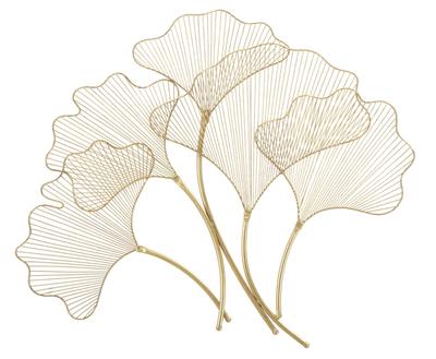 Iron Panel Glam Leaf 79X5X68 Cm