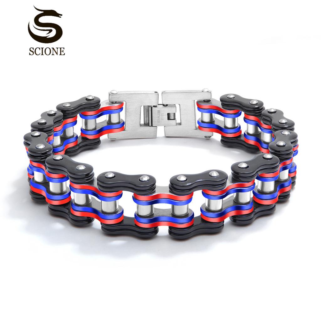Bransoletka rowerowa Tytanowa stalowa Osobowość Męski łańcuch motocyklowy Tide Akcesoria do bransoletek męskich