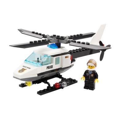102pcs  6729 Police Helicopter Small Particle Boy Building Block Toy Gifts
