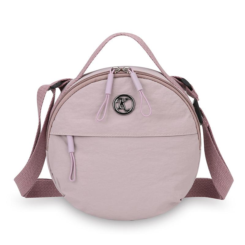 Small Round Bag Women's Mobile Phone Bag Shoulder Bag Nylon Crossbody Bag