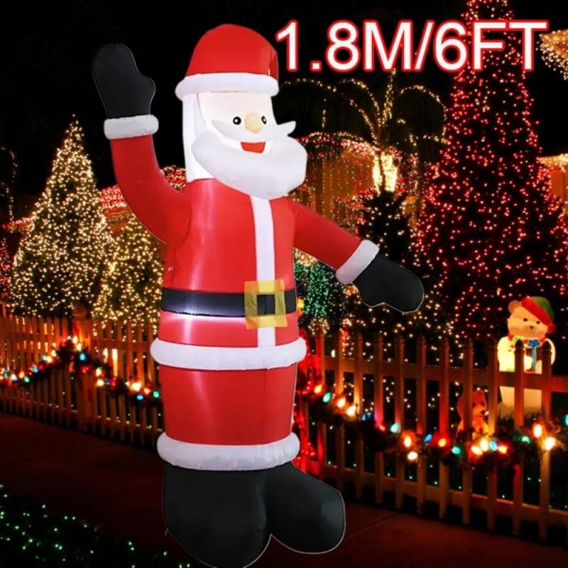 Christmas Inflatable Style Decoration Built-in LED Lights Inflatable Model Outdoor Ornament Xmas Party New Year Garden Decor