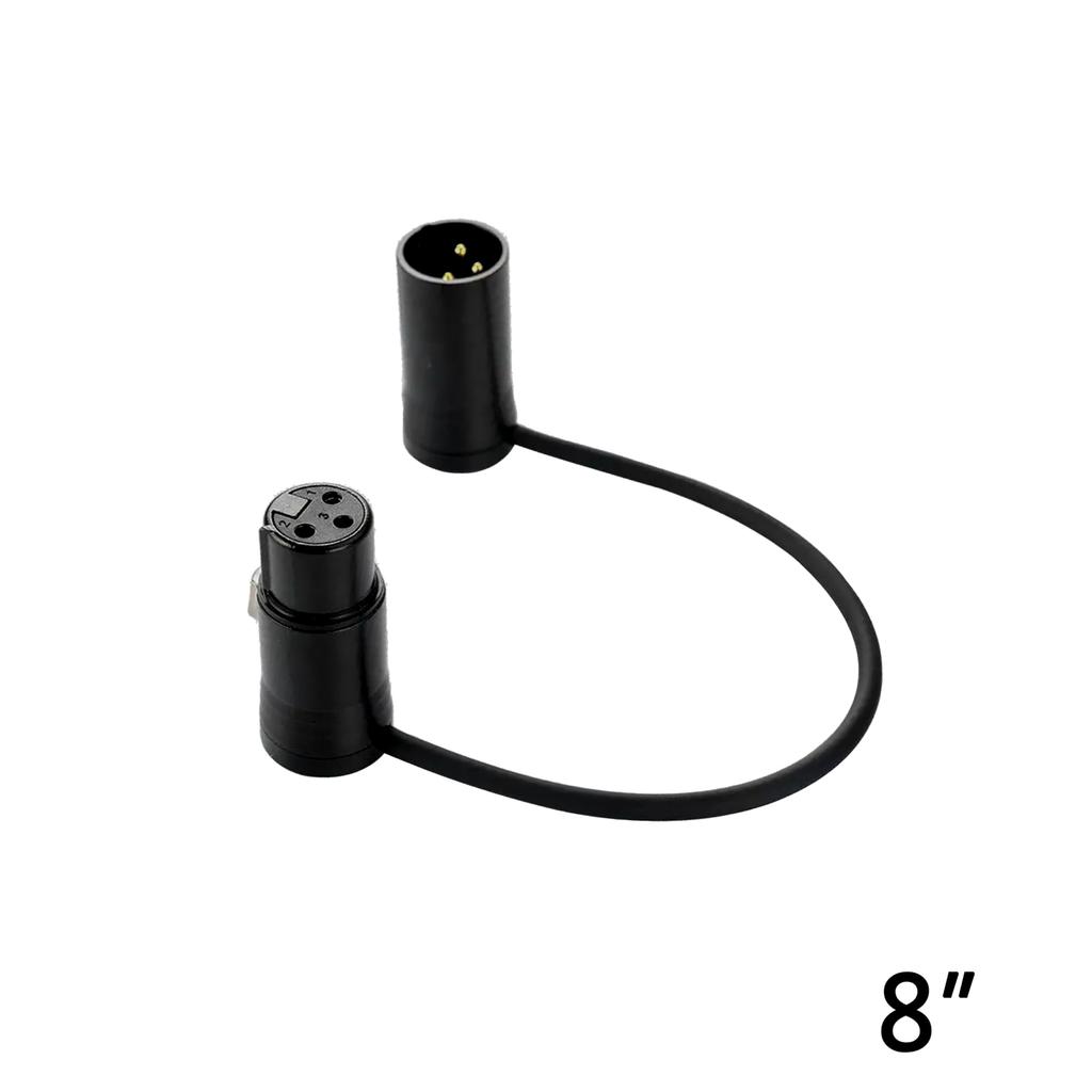 ALL 4 PRO 25 50 100 CM 3-Pin Plated Right Angle XLR MaleFemale Connector Plug for Audio (25CM)