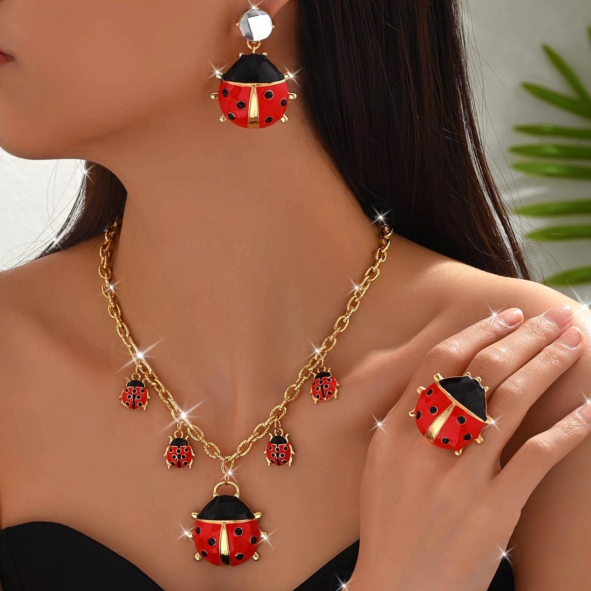 

Модные наборы бижутерии для женских украшений красный