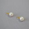 Korean High-End Fashion Pearl Imitation Earrings with High-Gloss Finish for Women