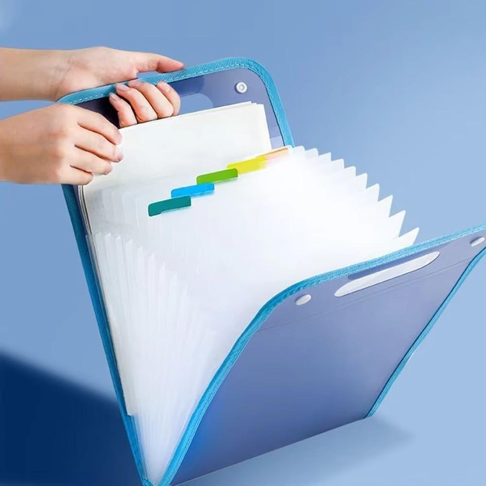 Partitioned Structure A4 File Folder Accordion File Organizer New Document Bag Office Use