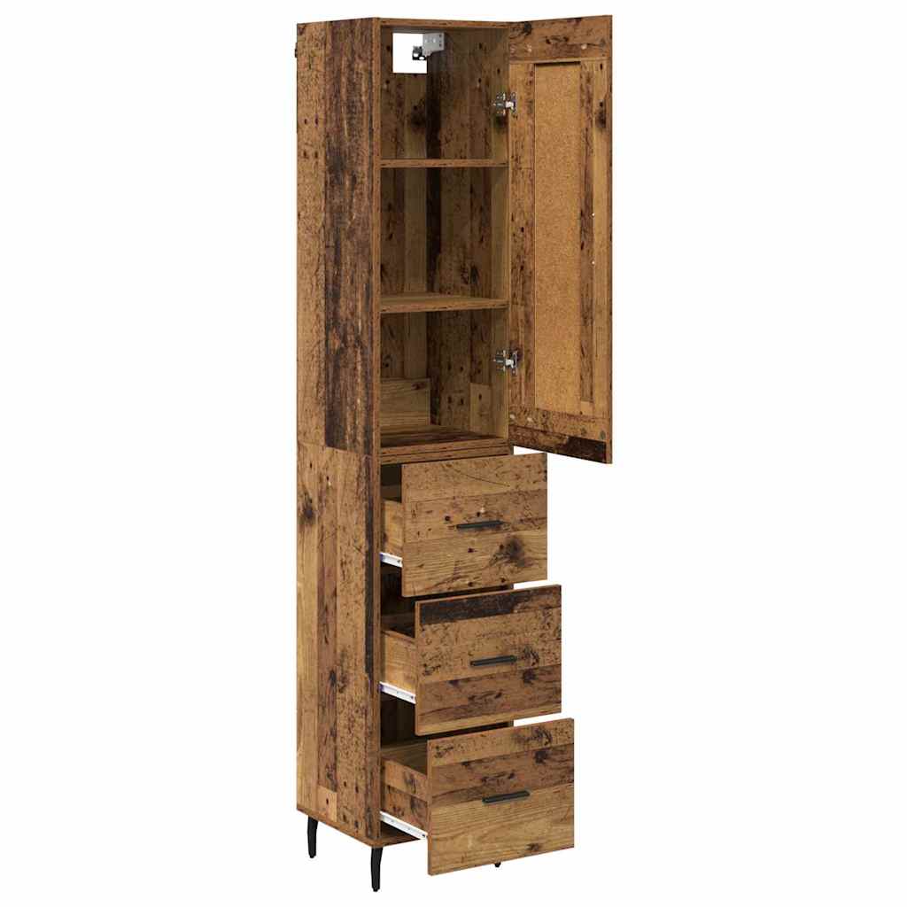 Highboard Reclaimed Wood 34.5 x 34 x 180 cm Engineered Wood