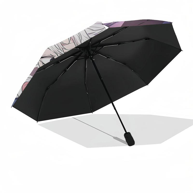 1 pièce Parapluie d'extérieur avec design Hunter x Hunter - Ouverture/Fermeture Automatique, Conception Pliable en 3 Parties Portable, Cadre en Fer à 8 Nervures - Cadeau Parfait pour les Fans, T