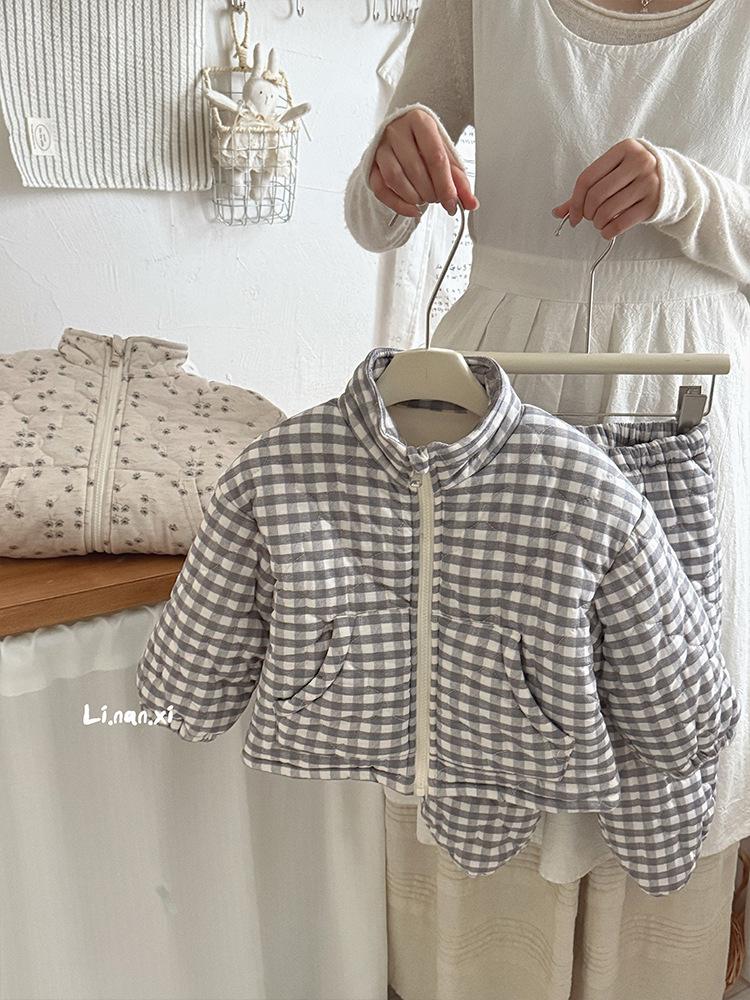 

Детское зимнее хлопковое пальто - На подкладке из вельвета, стеганое, двустороннее пальто для мальчиков и девочек 110 cm