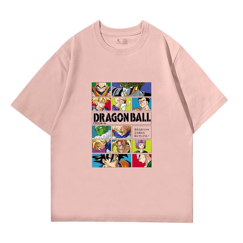 Dragon Ball Comic Tshirt with Print on Loose Largesized Pure Cotton Shortsleeved Summer Bik Vegeta for Both Men and Women