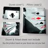 Playing cards design. Bedding Duvet cover sets Duvet covers Pillowcases gifts (1 * Duvet Cover 2 * Pillowcases, without duvet insert)