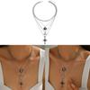 Cross Pendant Necklace For Women With Multi Layer Geometric Design And Zinc Alloy Material