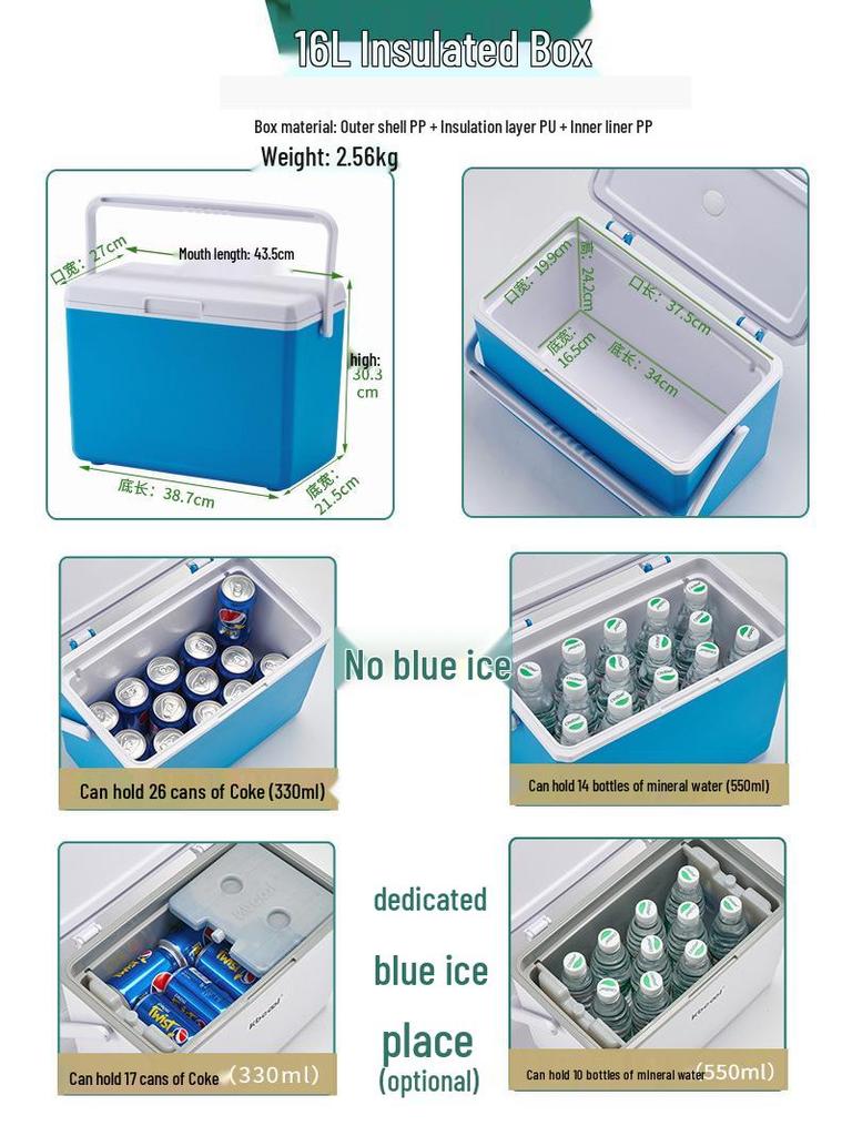 Kebao KBCool Insulated Ice Box Cooler for Camping, Ice Cream, Breast Milk & Fishing