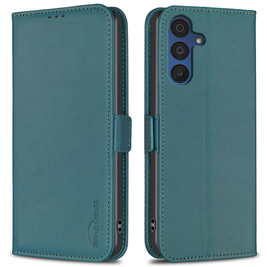 

BINFEN COLOR BF31 Чехол для Samsung Galaxy A16 5G/A16 4G с кошельком-подставкой, откидная крышка из искусственной кожи Green