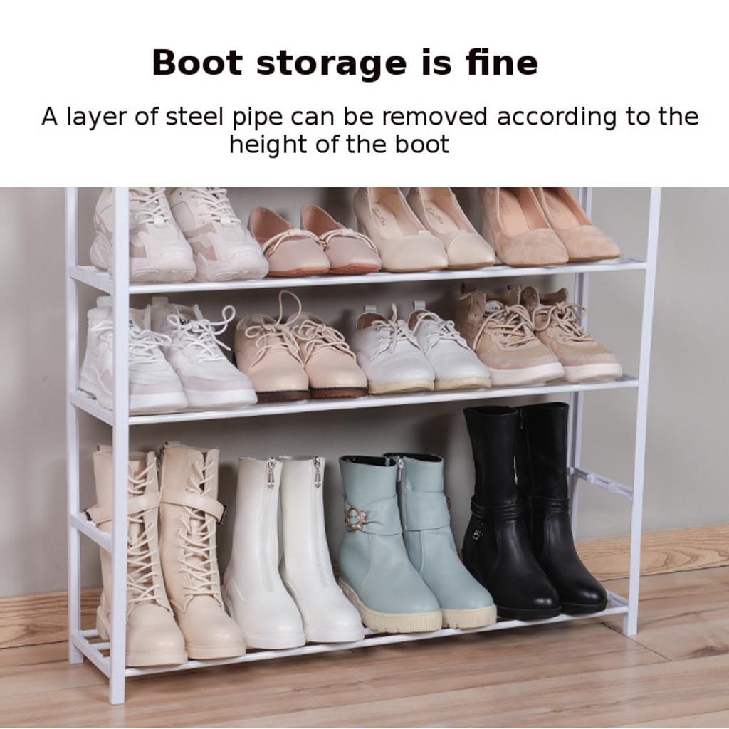 1piece 4 Niveles de tubos de acero a prueba de polvo desmontable zapatero Organizador Shelf 1piece 4 Niveles de tubos de acero a prueba de polvo desmontable zapatero Organizador Shelf
