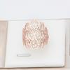 Purple Gold Hollow Car Flower Ring Elegant Temperament Rose Gold Plated Rhombus Ring Jewelry