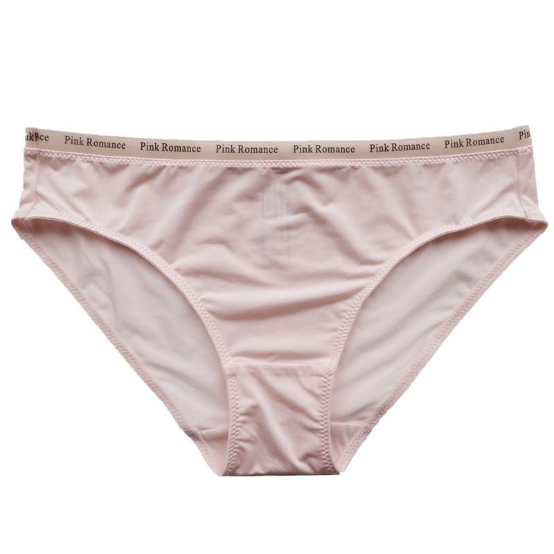Einfache ultradünne Unterwäsche für Mädchen, niedrige Taille, weiche, atmungsaktive Slips aus Eisseide für Frauen