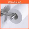 Sleek Brushed Stainless Steel Paper Towel Holder Oval Base No-drill Design For Modern Bathrooms