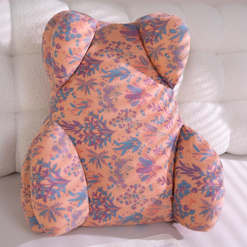 Cushion That Conforms To The Spinal Curve Neck Support Pillow Active Printed and Dyed Fabric Waist Support Mat Convenient To Carry Cushions 1pcs