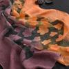 Gradient Color Cut Flowers Scarf Thin Beach Shawl Wrap Elegant Sunscreen Scarf