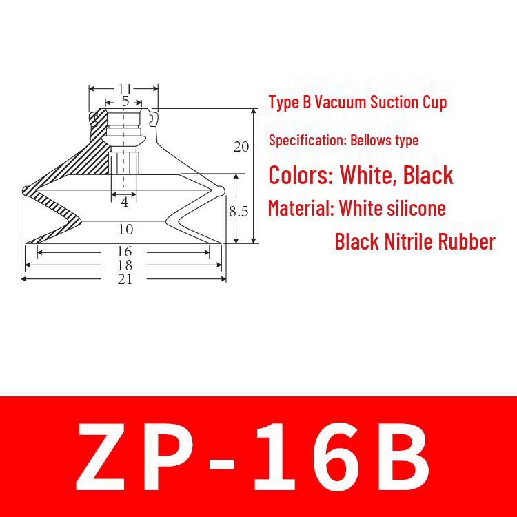 SMC ZP20BS/N Double-Layer Vacuum Suction Cup for Robotic Arms - Bellows Type Pneumatic Accessories