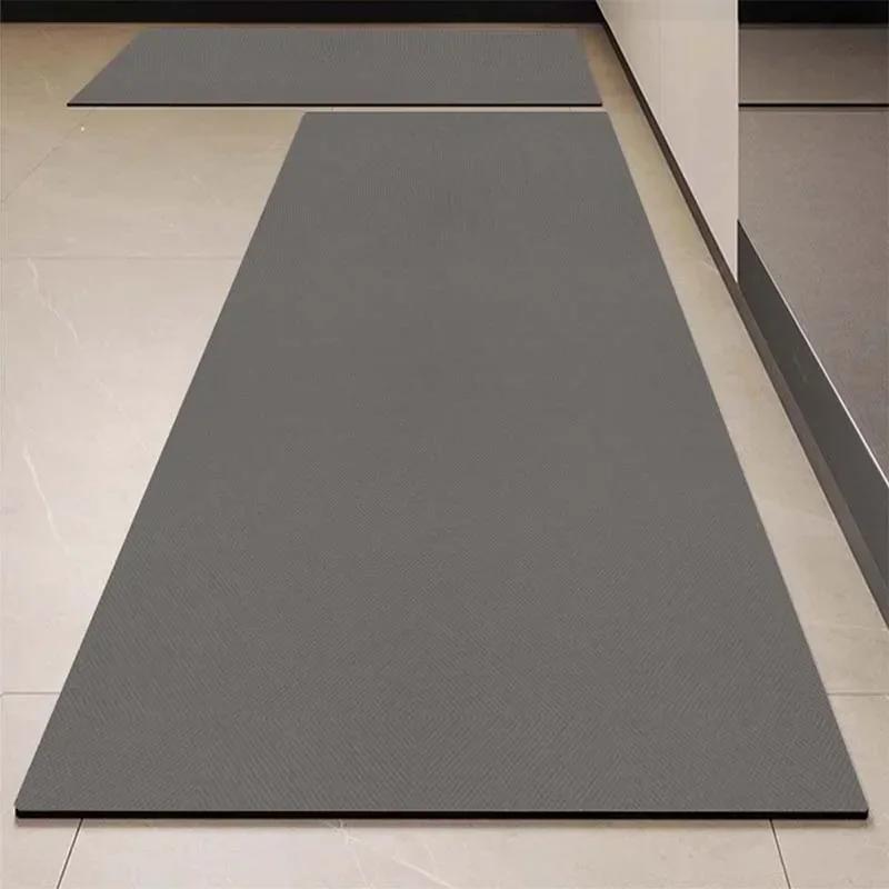 Kitchen Floor Mat Black Carpet Home Decoration Waterproof Oil-proof Leather Non-slip Area Rug Alfombra De Cocina  Pvc 
