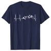 Ανδρικά ρούχα καινοτομία T-shirt Mountain Heartbeat Pulse Line T-shirt Climbing Hiking Graphic Tees Κοντομάνικο μπλουζάκι για την Ημέρα του Πατέρα
