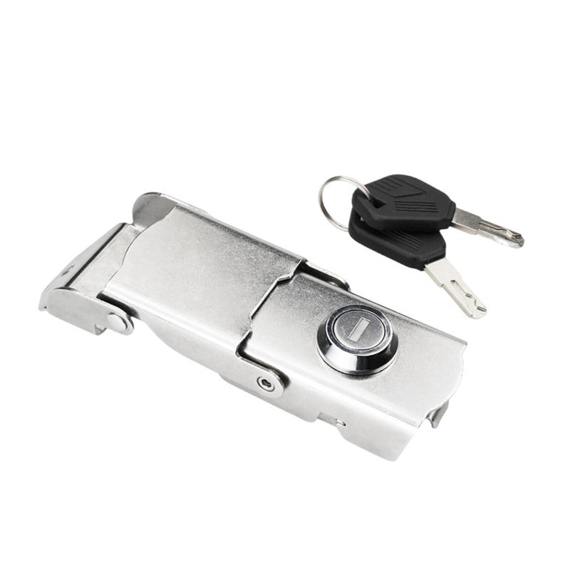 Stainless Steel Motorbike Rear Trunk Lock with 2 Keys Anti Theft Fittings for Scooter Storage Case