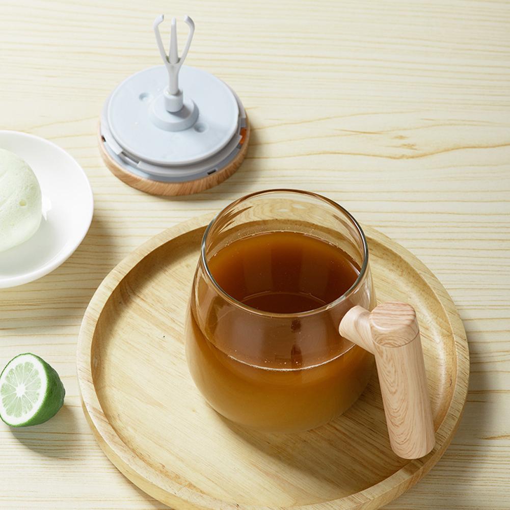 400ml Electric High Speed Mixing Coffee Cup Automatic Rotatble Mixing Mug Glass High Capacity Coffee Blending Cup For Home