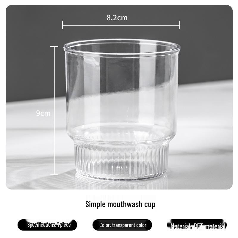 Punch-Free Wall-Mounted Bathroom Set: Toothbrush Holder & Mouthwash Cup Storage Rack