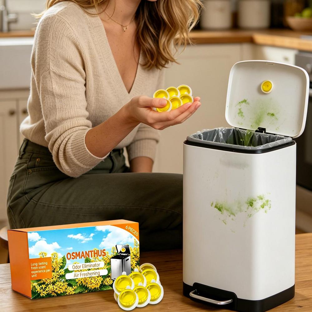 6pcs Long Lasting Scented Garbage Can Freshener Gel Trash Odor Eliminator For Kitchen Bathroom Toilet Closet Home Apartment Air Fresheners 2